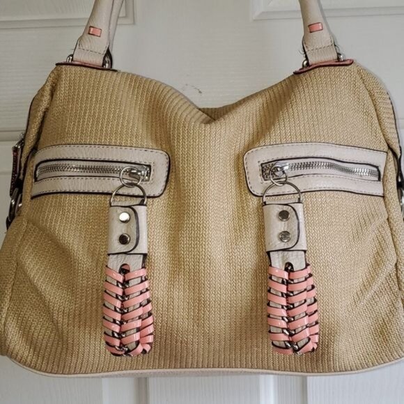 Jessica Simpson Bag Jasmine Straw Satchel Purse Shoulder Handbag WOMEN'S WOMAN'S - Picture 2 of 13